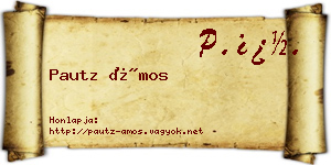 Pautz Ámos névjegykártya